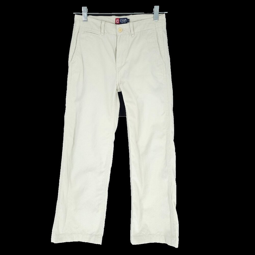 Chaps Boy Pant 100% Cotton Color Cream Tan Size 12 (25x25.5) - NWT